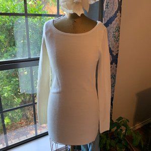 Tally Weiji Long Sleeve Sweater Dress Cream